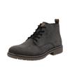 Schnürstiefelette RIEKER, Herren, Gr. 47, braun (dunkelgrau, braun), Nubukleder, klassisch, Schuhe, Schnürboots, Workerboots, Profilsohle, mit Anziehlasche