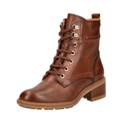 Schnürstiefelette PIKOLINOS "PIKOLINOS Stiefelette Leder", Damen, Gr. 41, braun (mittelbraun), Leder, casual, Schuhe Image