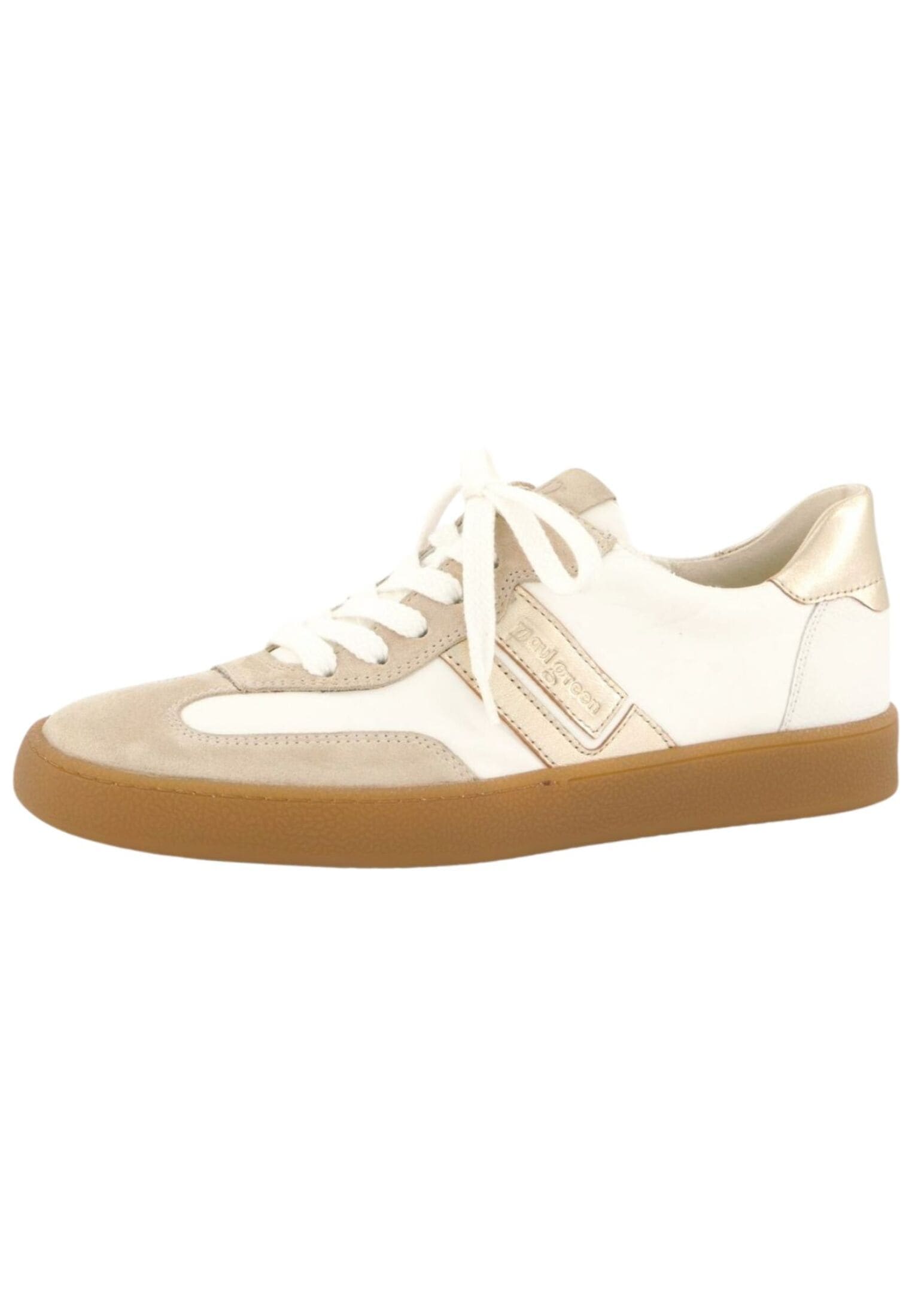 Sneaker PAUL GREEN "Paul Green Sneaker Veloursleder/Textil", Damen, Gr. 37,5, weiß (weiß kombi), Textil, Veloursleder, Schuhe Sneaker
