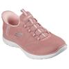 Slip-On Sneaker SKECHERS "SUMMITS", Damen, Gr. 42, rosa, Textil, sportlich, Schuhe, Freizeitschuh mit Slip-ins, Topseller
