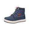 Schnürstiefelette KICKERS "Kickers Stiefelette Lederimitat", Kinder, Gr. 36, blau, Lederimitat, casual, Schuhe