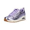 Sneaker SKECHERS "Skechers Sneaker Leder", Damen, Gr. 40, lila (violett), Leder, casual, Schuhe