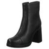 High-Heel-Stiefelette FLY LONDON "Fly London Stiefelette Leder", Damen, Gr. 37, schwarz, Leder, casual, Schuhe
