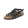Schaftsandalette GEOX "Geox Sandalen Lederimitat", Damen, Gr. 38, schwarz, Lederimitat, casual, Schuhe