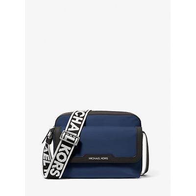 Michael Kors Lautner Medium Nylon Camera Crossbody Bag Blue One Size