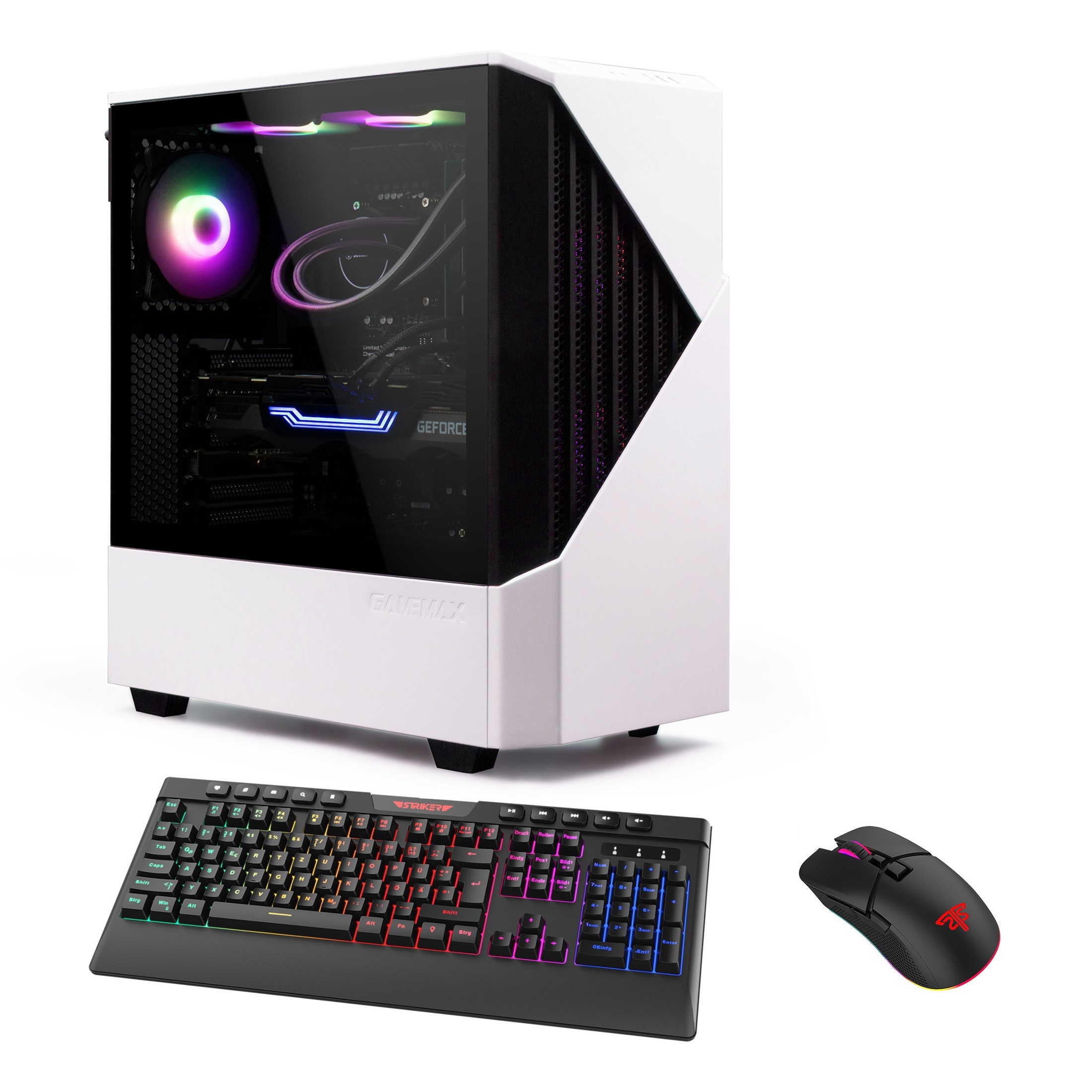 GAMEMAX Gaming-PC "Horizon 7609 AMD Ryzen 5 5500 RTX 5060 32GB DDR4 1TB SSD", weiß, Microsoft Windows 11 Home (64 Bit), 32 GB RAM 1.000 GB SSD, Desktop-PCs, Windows 11 Image