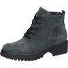 Schnürboots WALDLÄUFER "H-LUISE", Damen, Gr. 5,5 (38,5), grün (dunkelgrün), Veloursleder, unifarben, elegant, Schuhe, Stiefelette, Blockabsatz, in bequemer Schuhweite G (= weit)