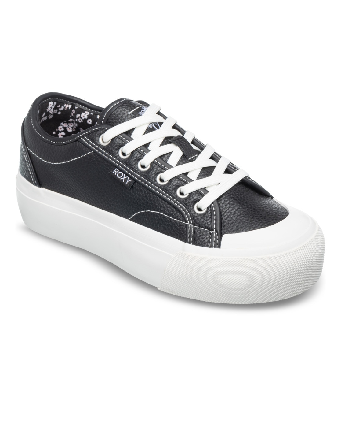 Sneaker ROXY "Cruizer Lx", Damen, Gr. 8,5(39), schwarz-weiß (schwarz, weiß), Obermaterial: 96% Baumwolle / Leinen / Polyester, 2% Baumwolle / 2% Metall, Futter: 100% Textil, Laufsohle: 100% Gummi, Schuhe Sneaker