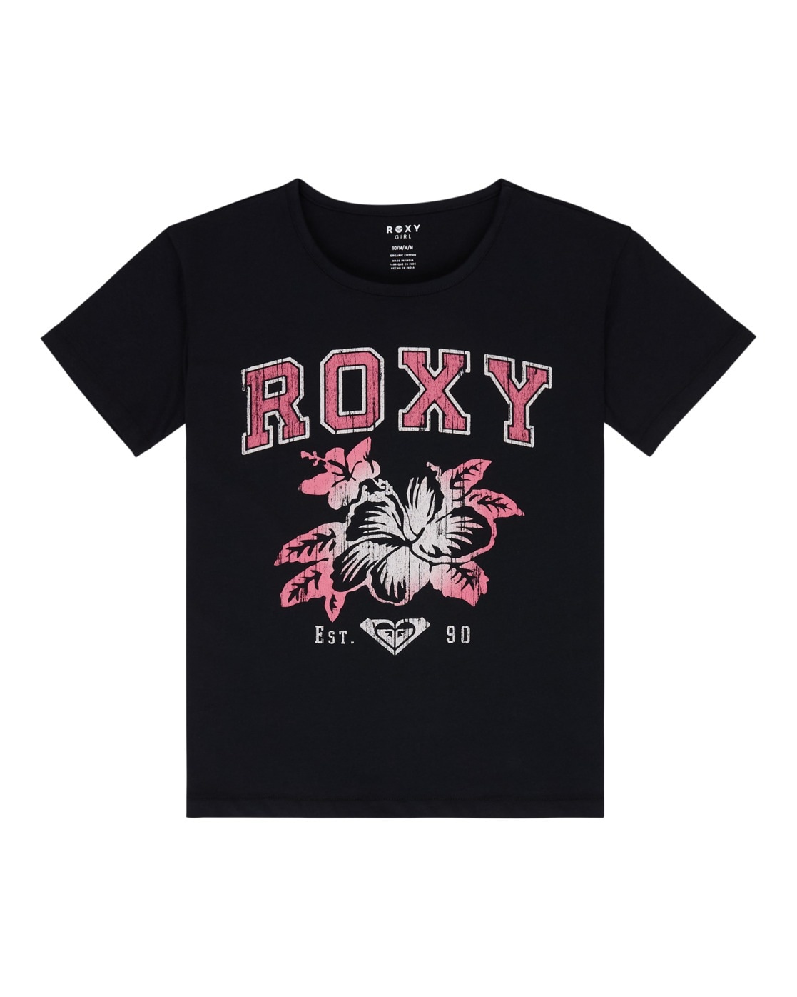 T-Shirt ROXY "Vintage", Mädchen, Gr. 8(125-130cm), grau (anthrazit), Obermaterial: 100% Walkfrottier;, Shirts T-Shirt