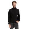 Rollkragenpullover TOM TAILOR, Herren, Gr. XXXL, schwarz, Strick, Obermaterial: 100% Baumwolle, unifarben, casual, regular fit hüftbedeckend, Rundhals, Langarm Flachstrickbündchen, Pullover, im Strick-Design