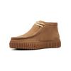 Schnürschuh CLARKS "Clarks Halbschuhe Veloursleder", Herren, Gr. 45, braun, Veloursleder, casual, Schuhe