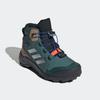 Wanderschuh ADIDAS TERREX "TERREX MID GORE-TEX", Gr. 34, preloved teal, silber metallic, semi lucid blau, Textil, Synthetik, sportlich, Schuhe, wasserdicht