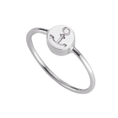 cai Ring 925/- Sterling Silber rhodiniert Anker Image