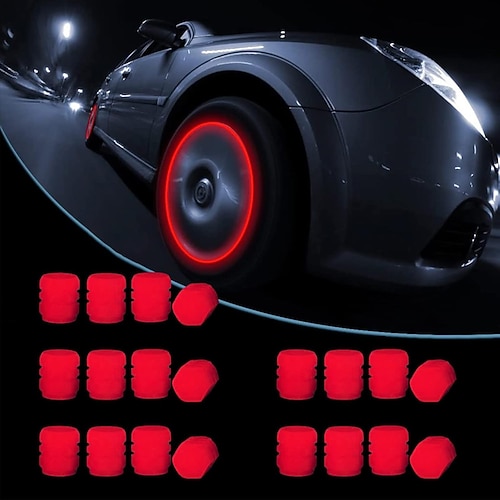 16 tappi valvola pneumatici fluorescenti universali, coperture valvola pneumatici fosforescenti per moto, bici elettriche, scooter, auto, pneumatici sottovuoto, tappi valvola luminosi
