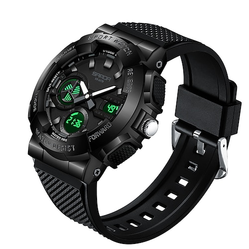 Sanda, orologio da polso digitale da uomo di lusso di alta marca, militare, impermeabile, sportivo, con doppio display, 3365