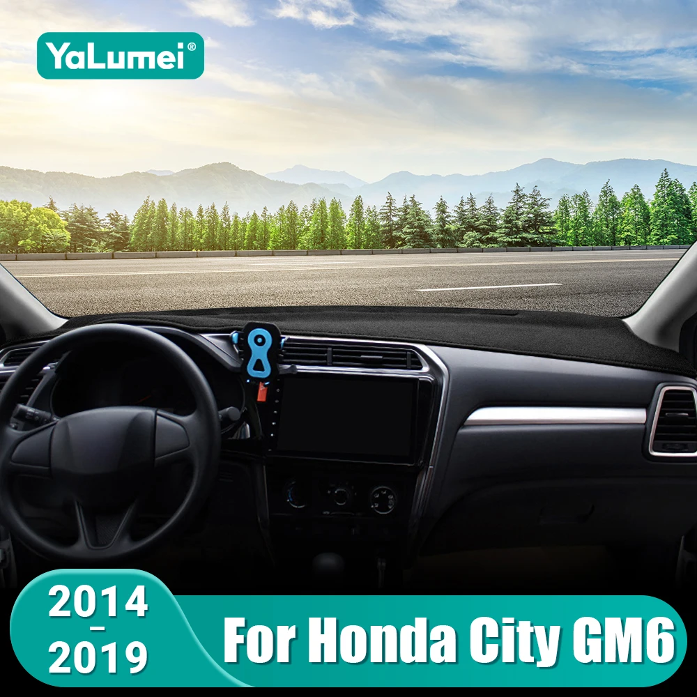Für Honda City GM6 2014 2015 2016 2017 2018 2019 Auto Dashboard Matte Sonnenschutz Instrument Schreibtisch Nicht-slip Abdeckung zubehör Image