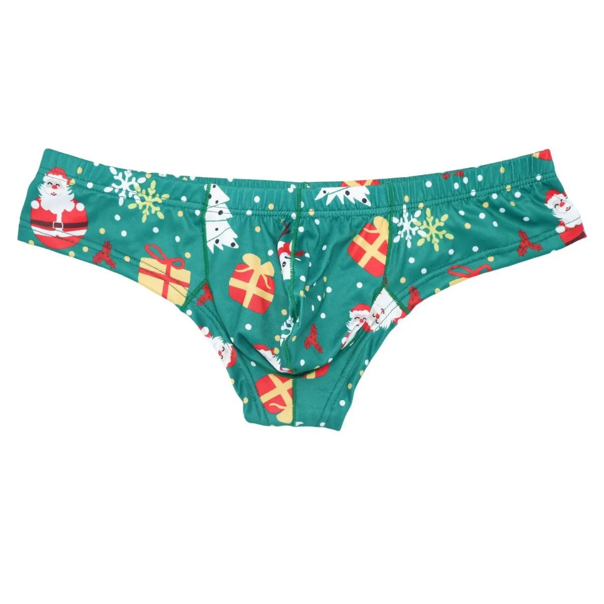 Sexy Boxy-Unterwäsche für Herren, Weihnachten, bedruckt, Eisseide, bequem, schnell trocknend, Boxershorts, Jugend, niedrige Taille, U-konvexer Beutel, Sporthöschen Image