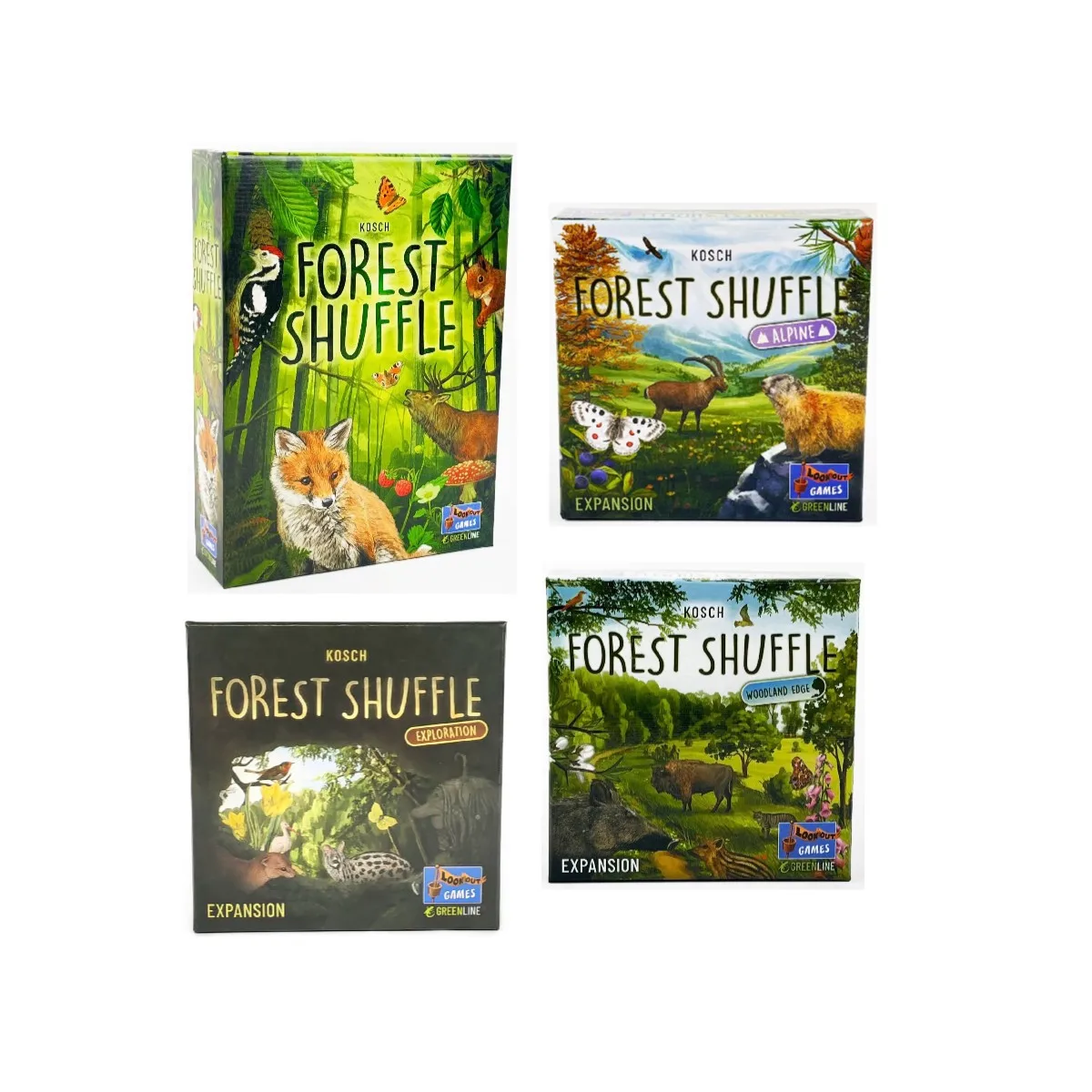 Jeu de cartes Forest Shuffle – Jeu de stratégie intelligent, jeu familial amusant pour enfants et adultes – Woodland Edge, ALPINE, jeu d
