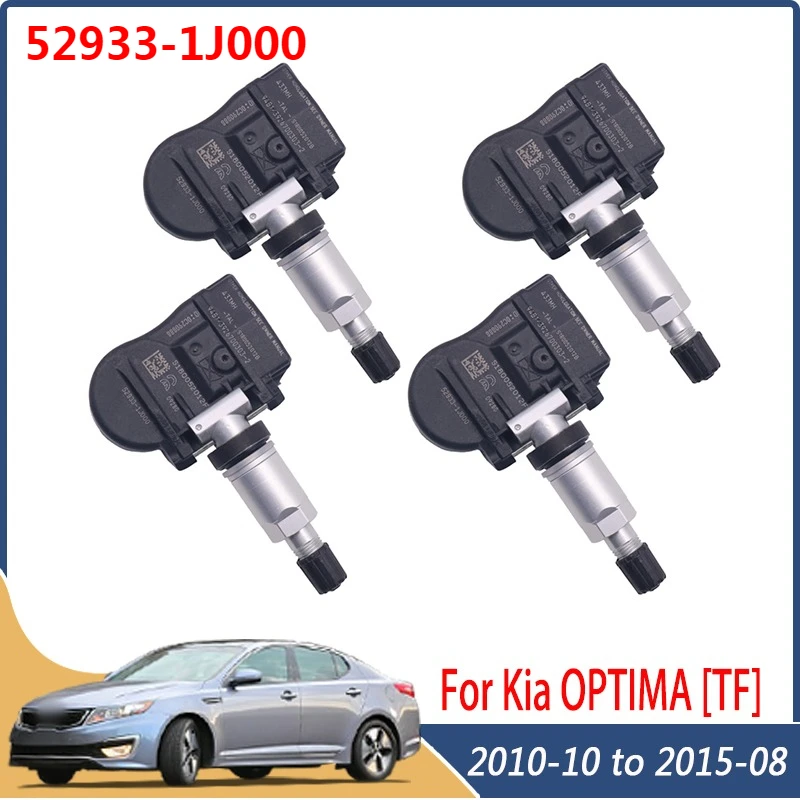 52933-1J000 Für Kia Optima [TF] Hyundai I20 [PB] 2010 2011 2012 2013 2014 TPMS Reifendruck Monitor System Sensor 4PCS 433MHZ Image