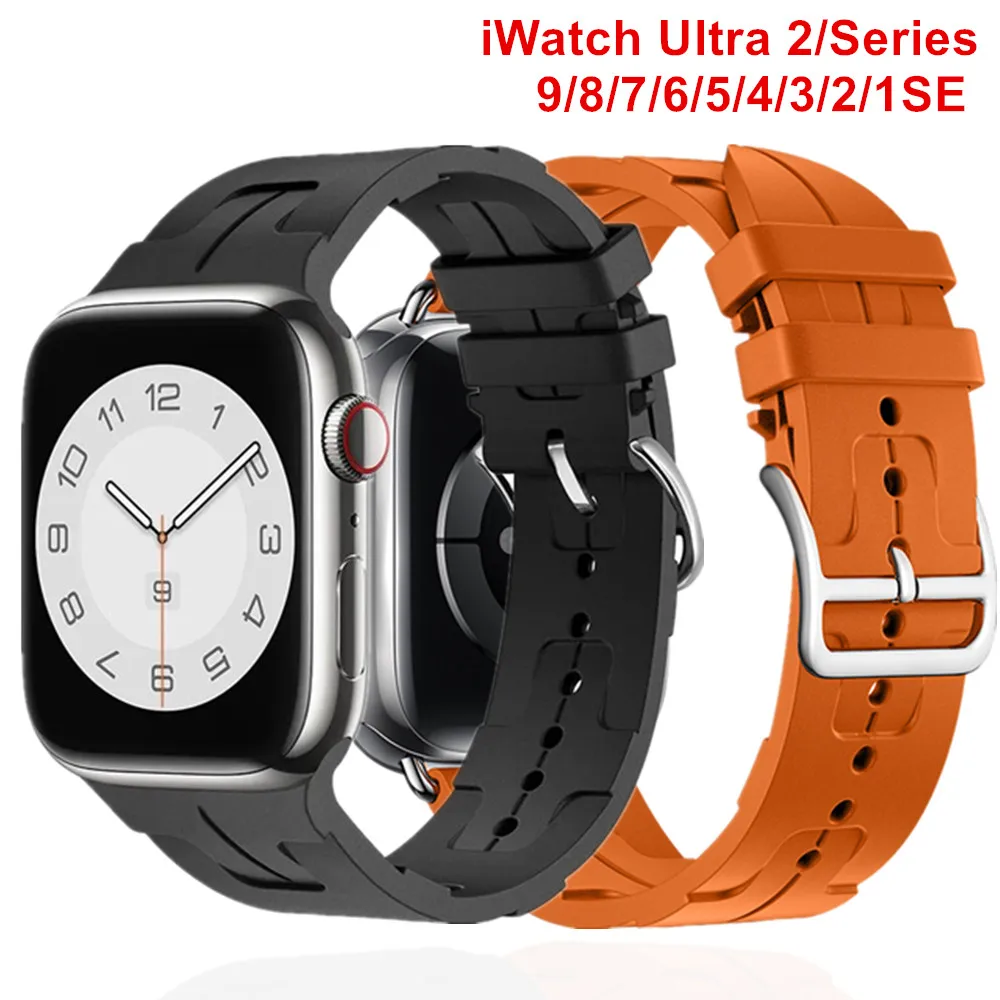 Weiches einzelnes Tourarmband für Apple Watch Band Ultra 2 49 mm 46 45 44 42 41 40 38 mm Silikonarmband iWatch Serie 10 9 8 7 se 6 5 Image