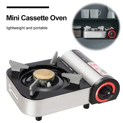 Portable Gas Stove Adjustable Butane Camping Stove Windproof Cassette Stove for Indoor & Outdoor Cooking