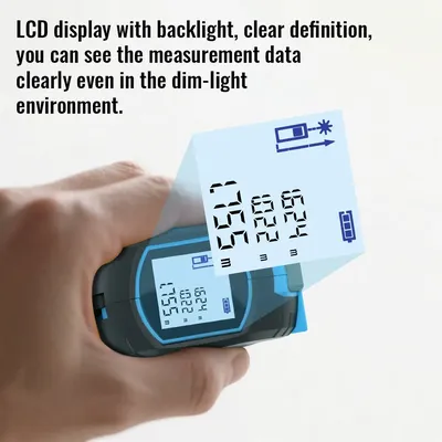New Laser Tape Measure 3 In 1 Digital Tape Measure High Precision Laser Rangefinder Steel Tape Measure High Elasticity