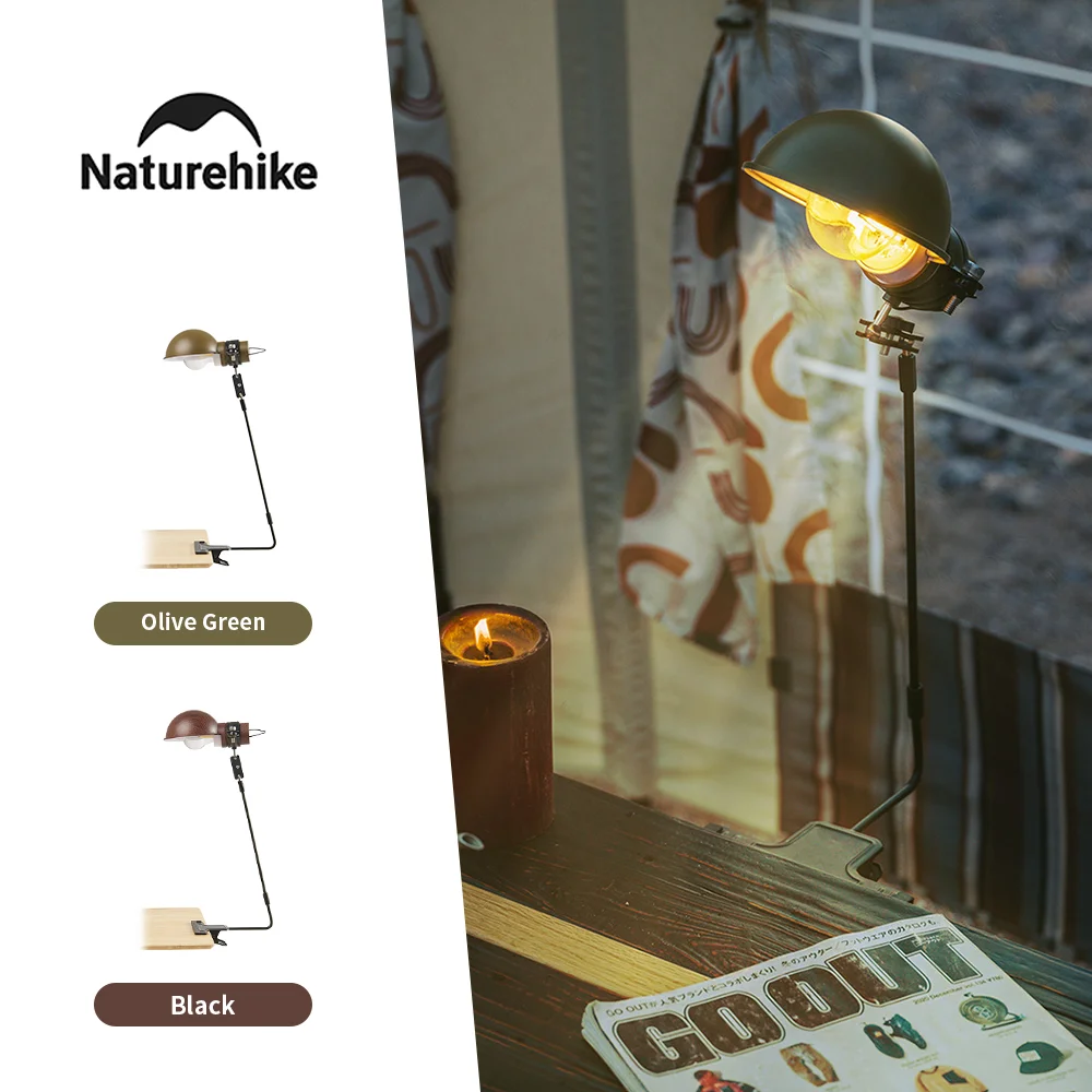 Naturehike Camping-Tischlampe, 360-Grad-verstellbar, wasserdicht, Leselampe, für den Außenbereich, tragbar, magnetisch, zum Aufhängen, für den Innenbereich, Arbeitslaterne