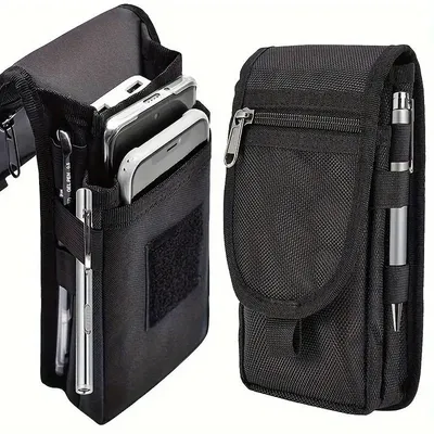 Mobile Phone Bag Casual Waist Bag Pen Insertion Bag Flip Top Mobile Phone Waist Hanging Bag Waist Bag Mobile Phone