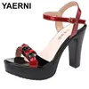 Hochwertige Sommer leders andalen für Frauen 8cm 10cm hoher Absatz 2024 Größe 32 33 43 Plattform offener Zeh eleganter Schuh schwarz weiß