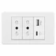 VISWE Italia Presa USB Cile prese elettriche 16A, Spina USB Type-c 5V 2.1A 118*72mm Pannello in plastica Applicazione domestica