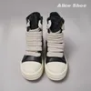 Marke Casual Männer Schuh High Top Frauen Sneaker ricks Jumbo Lace-up Schwarz Geobasket Leder owens Zip Luxus dicke sohle Ankle Boot