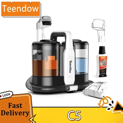 Teendow c5 Wasch staubsauger Teppich reiniger, leistungs starker 500-W-Bürstenmotor, geräuscharm, 1500ml großer Wassertank Image