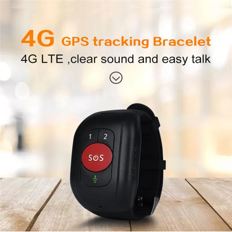 A52TElderly 4G SOS Uhr GPS Tracking Armband Armband Notfall Alarm GPS Tracking Herzfrequenz Blutdruck Monitor-B
