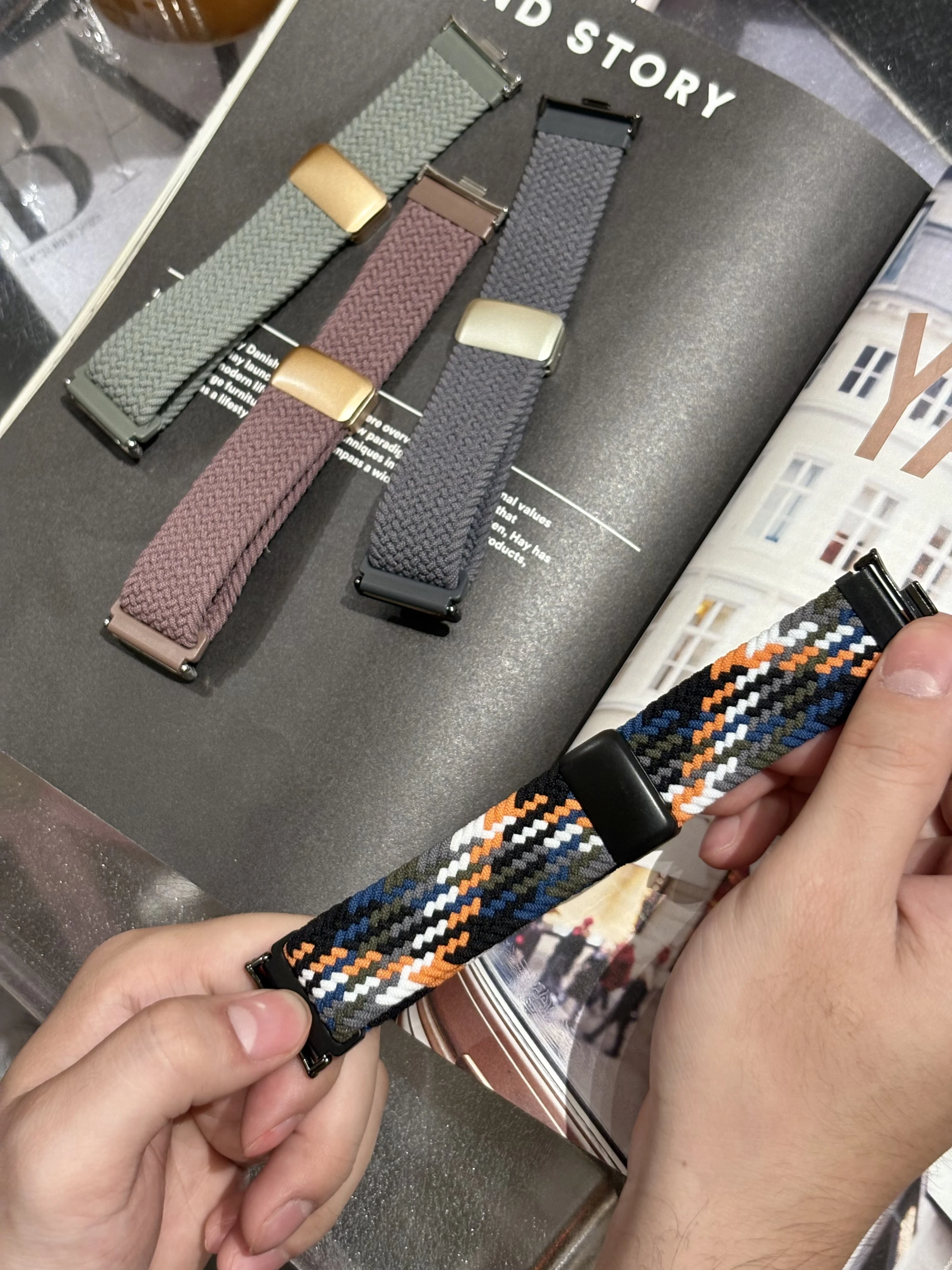 Nylon Webt Schleife Strap Für Redmi Uhr 5 4 Correa Magnetische Sport Armband Für Xiaomi Mi Band 8 pro 9 pro Smartwatch Zubehör Image