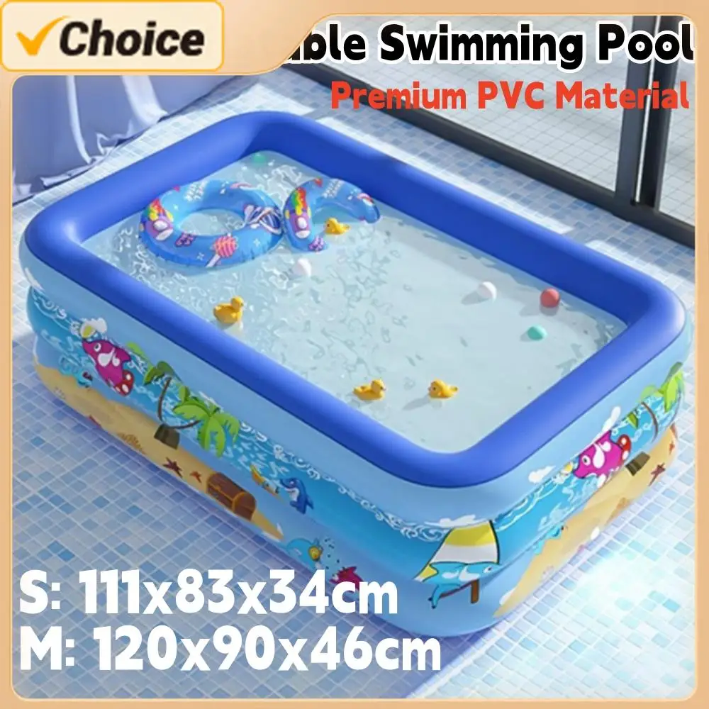 Aufblasbares PVC-Schwimmbecken, verdickendes Schwimmbecken für drinnen und draußen, Cartoon-Verdickungs-Schwimmbecken für Kleinkinder, Kinderbecken Image