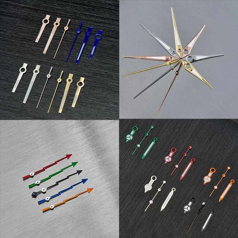 Neue modifizierte Uhrzeiger grün leuchtende Logbook Nadel Silber Gold Rose Uhrenzubehör für NH35/NH36/4R/7S Uhrwerk Image