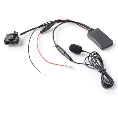 Biurlink Bluetooth AUX Module Fuse Safety Microphone Handsfree For Mercedes Comand 2.0 APS Bluetooth Audio Cable Adapter