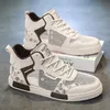2025 neue Männer Casual Schuhe Tragen Beständig Anti Slip Mesh Turnschuhe High Cut Mode Komfort Elastische Laufschuhe Große Größe 39-47