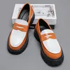 Größe 38-46 Business Herren Le Fu Schuhe Herren Lässige Bequeme Mode Großer Kopf Lederschuhe Britischer Stil Musik Party Gesellschaftsschuhe