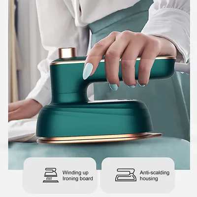 UK Plug Handheld Steam Iron 360 Degree Rotatable Mini Garment Steamer Wet Dry Use Household Hanging Iron for Trip Business Use