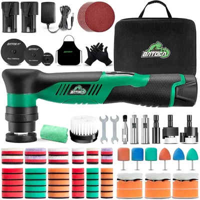 Cordless Car Buffer Polisher Sander Dual Action & Rotary Polishing Machine 1/2/3 Inch Polishing Pads for Car Detailing,6 Variabl