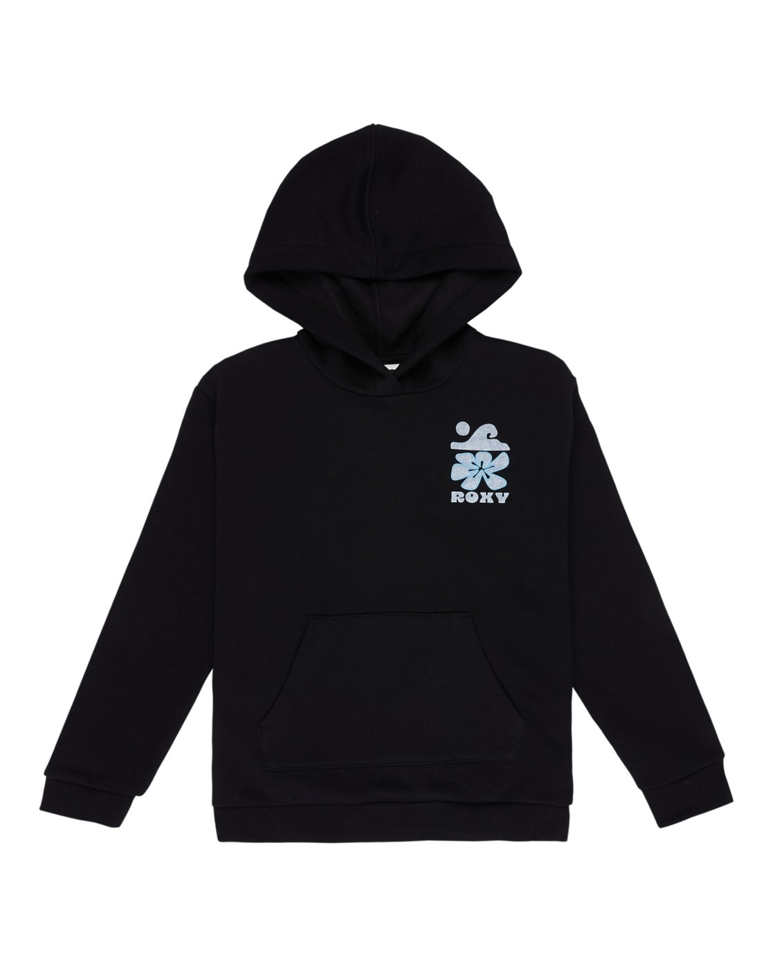 Kapuzensweatshirt ROXY "Surf Feeling Brushed", Kinder, Gr. 8(125-130cm), grau (anthrazit), 60% Baumwolle, 40% Polyester, Sweatshirts Image