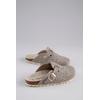Clog ANISTON SHOES, Damen, Gr. 41, silber (taupe, silberfarben), Filz, meliert, Glitzermuster, klassisch, Schuhe, Clog, Hausschuh, Homeslipper, verstellbare Schnalle - NEUE KOLLEKTION