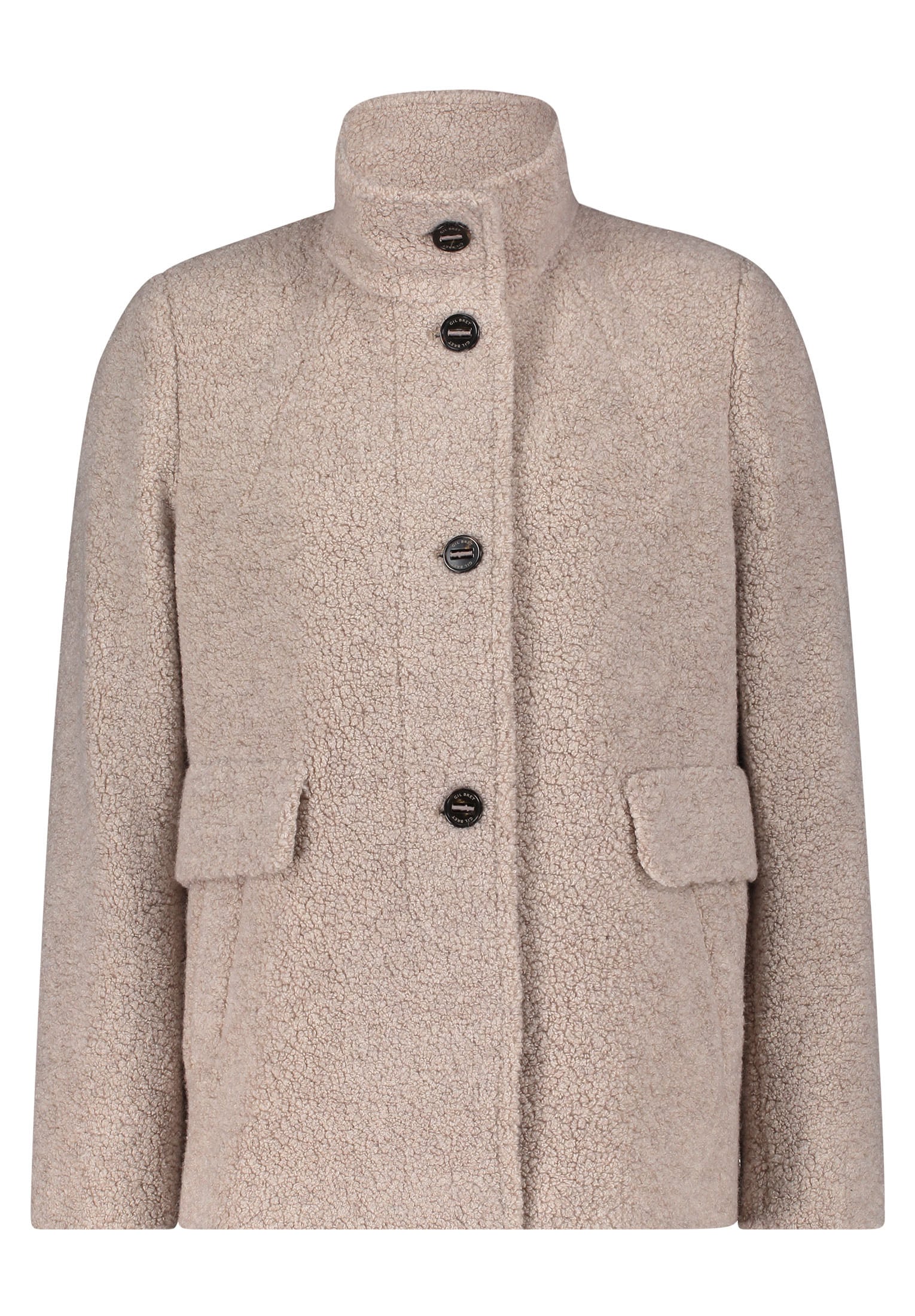 Winterjacke GIL BRET "Damen Winterjacke mit Kragen", Damen, Gr. 48, beige (light sand), Plüsch, Obermaterial: 60% Wolle, 22% Polyamid, 13% Polyester, 5% diverse Faserarten. Futter: 100% Polyester., Sportlich, ausgestellt, Jacken, Topseller Image