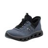 Slip-On Sneaker RIEKER SPORT "Ready2GO", Damen, Gr. 36, blau (blau, schwarz), Lederimitat, Textil, sportlich, Schuhe, Schlupfschuh, Halbschuh, Freizeitsneaker mit Schnellverschluss