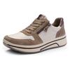 Sneaker ARA "SAPPORO", Damen, Gr. 5,5 (38,5), beige (creme, beige), Glattleder, Veloursleder, sportlich, Schuhe, Freizeitschuh, Halbschuh, Schnürschuh in Komfortweite H = sehr weit