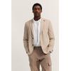 Sakko BUGATTI "Modern Fit", Herren, Gr. 52, 30, beige, 37% Polyester, 37% Viskose, 15% Wolle, 8% Polyamid, 3% Elasthan, unifarben, casual, normal, Langarm Manschette, Sakkos, Jersey Stretch mit Taschen