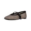 Riemchenballerina STEVE MADDEN "STEVE MADDEN Ballerinas Lederimitat/Mesh", Damen, Gr. 38, schwarz, Lederimitat, Textil, casual, Schuhe