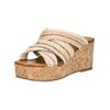 Pantolette BLOWFISH "Blowfish Pantoletten Lederimitat", Damen, Gr. 41, braun (beige, braun), Lederimitat, casual, Schuhe