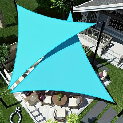1 sunshade sail triangular outdoor canopy UV resistant sail used for pavilions backyard gardens swimming pools sky blue